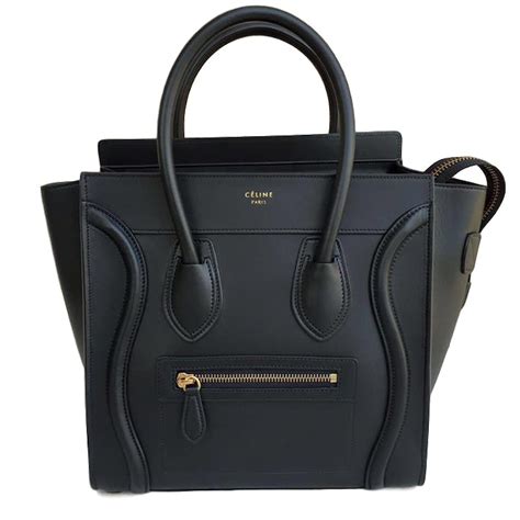 celine micro black tote bag|celine leather handbags.